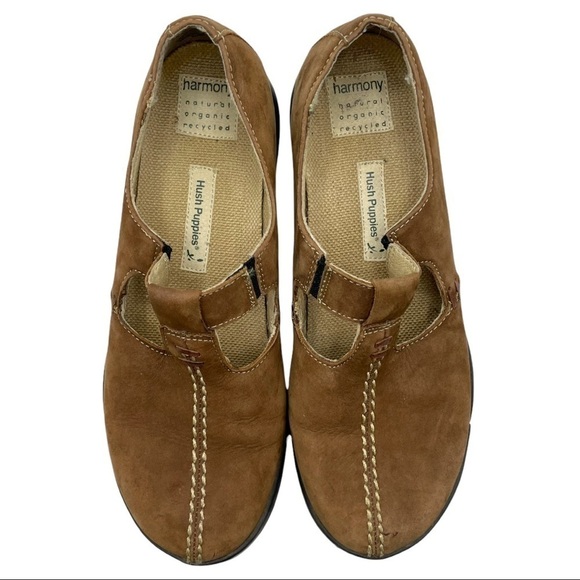 Hush Puppies Harmony Natural Organic Recycled Mary Jane Comfort Brown Size 7.5 - Picture 11 of 14